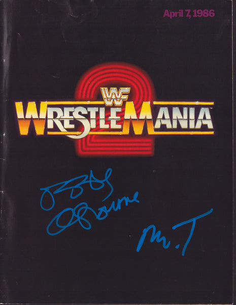 Mr. T & Ozzy Osbourne dual signed WWE WrestleMania 2 Event Program (w/ PSA & Beckett)