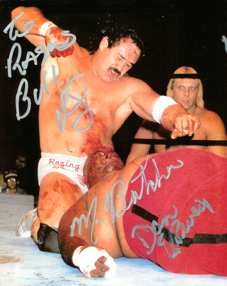Abdullah the Butcher & Manny Fernandez dual signed 8x10 Photo
