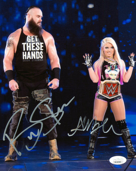 Alexa Bliss & Braun Strowman dual signed 8x10 Photo (w/ JSA)