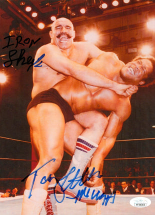 Iron Sheik & Tony Atlas dual signed 8x10 Photo (w/ JSA)