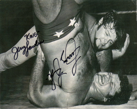 Jerry Lawler & Terry Funk dual signed 8x10 Photo