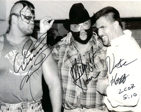 Midnight Rider, Animal & Nikita Koloff  triple signed 8x10 Photo