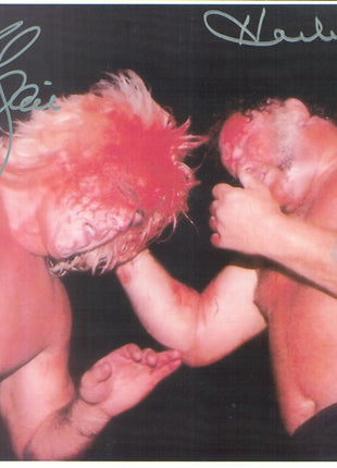 Ric Flair & Harley Race dual signed 8x10 Photo