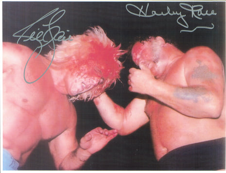 Ric Flair & Harley Race dual signed 8x10 Photo
