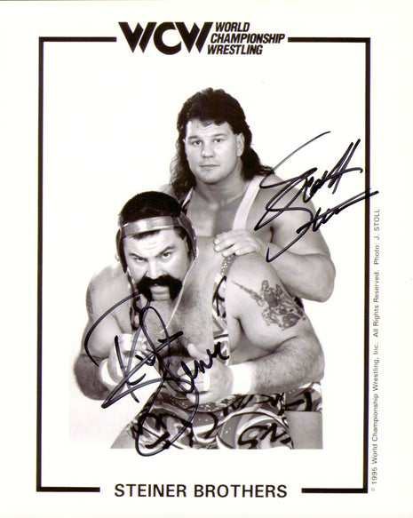 Rick Steiner & Scott Steiner dual signed 8x10 Photo