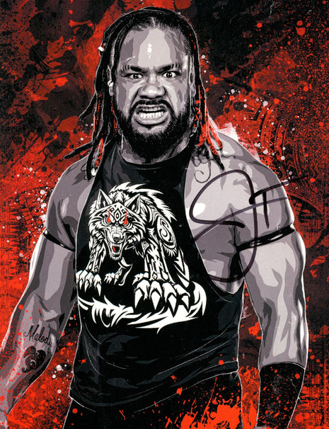 Jacob Fatu signed 8x10 Photo