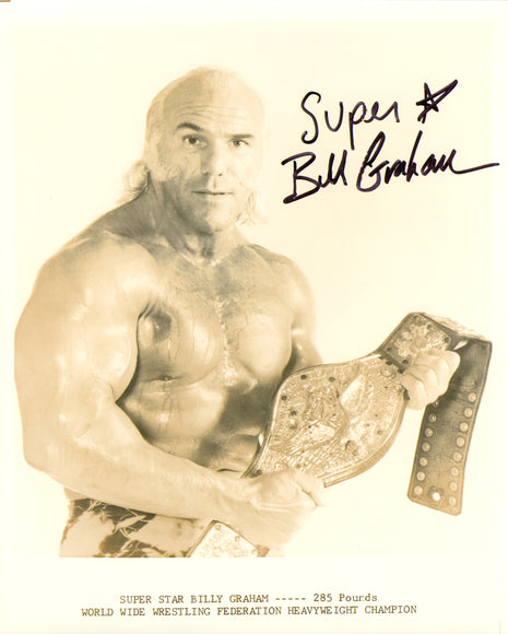 Superstar Billy Graham signed 8x10 Photo