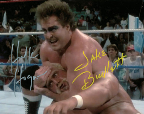 Hulk Hogan et Jake Bullett (Bill Eadie) doublement signés photo 8x10
