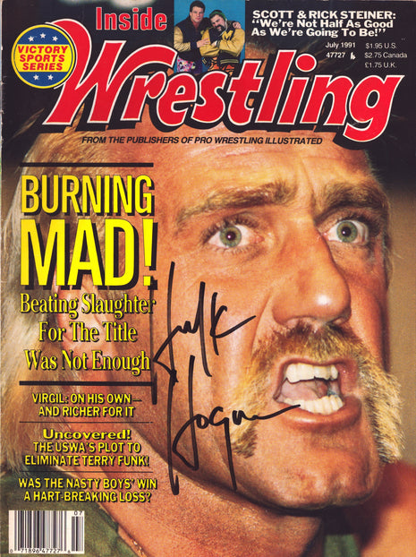 Hulk Hogan signed Inside Wrestling Magazine July 1991
