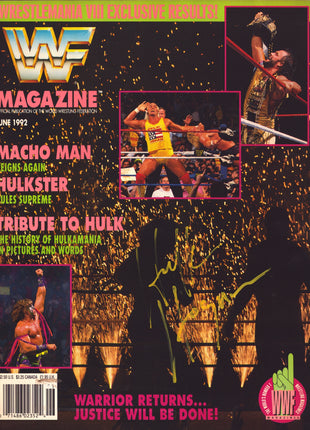 Hulk Hogan signed WWF Magazine June 1992