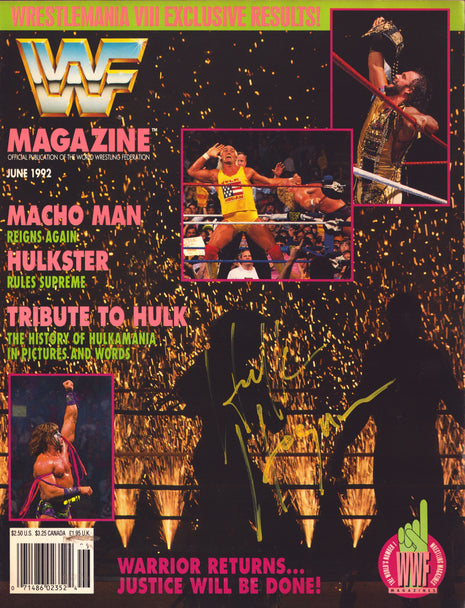 Hulk Hogan signed WWF Magazine June 1992