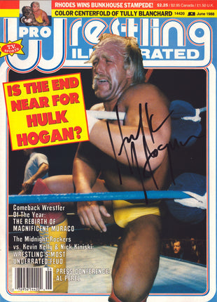 Hulk Hogan signed Pro Wrestling Illustrated Magazine June 1988