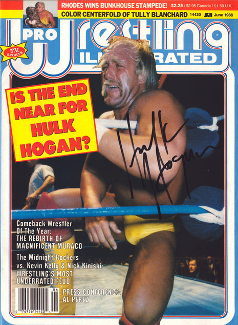 Hulk Hogan signed Pro Wrestling Illustrated Magazine June 1988