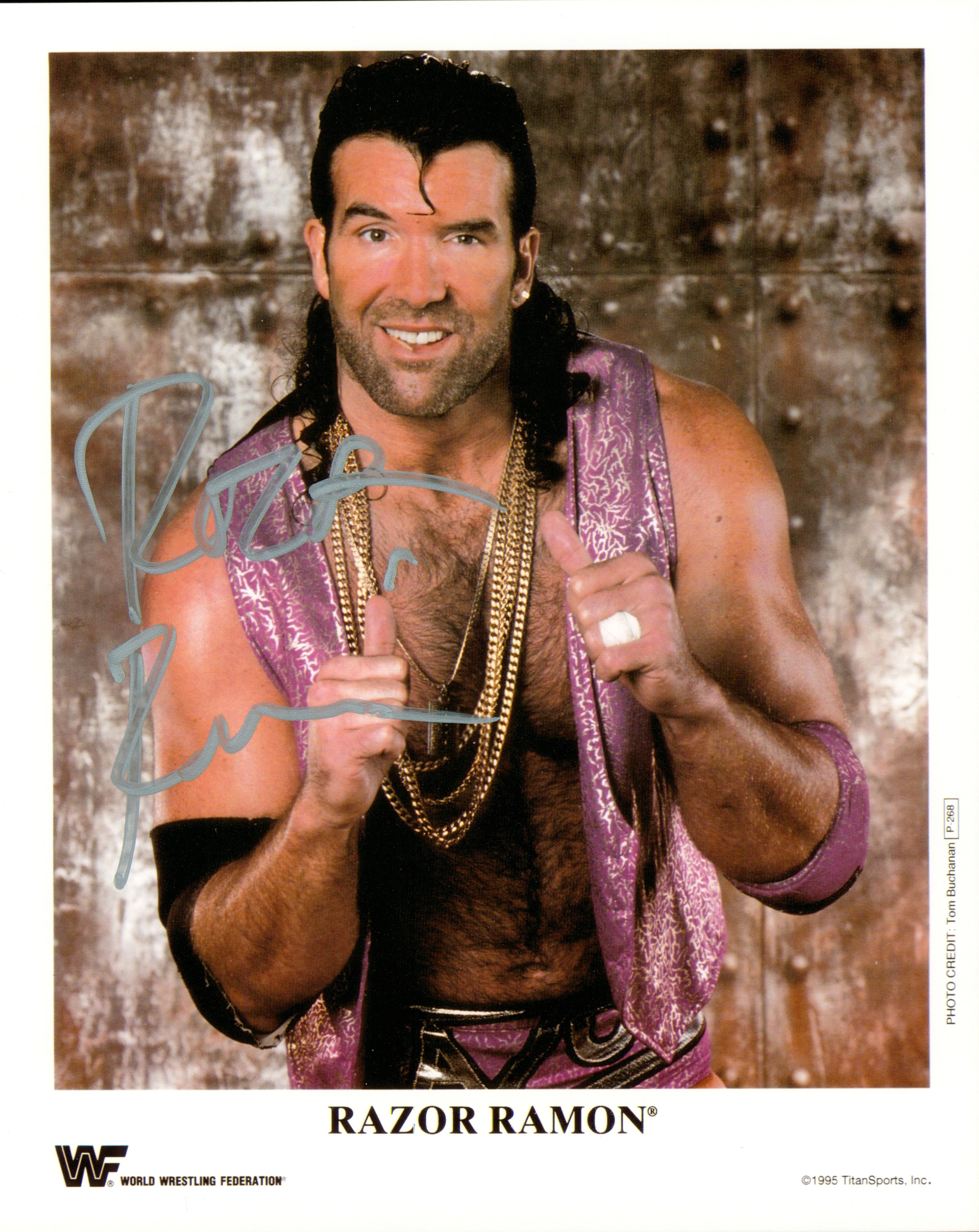 Razor Ramon Button Up Razor Ramon signed 8x10 Photo – Signed By Superstars