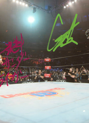 Great Muta & Jushin Liger dual signed 8x10 Photo