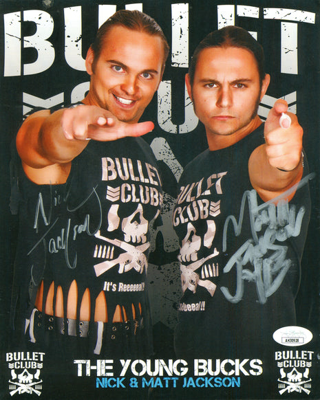 Young Bucks - Nick Jackson & Matt Jackson dual signed 8x10 Photo (w/ JSA)