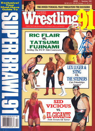 Tatsumi Fujinami signed Wrestling 91 Magazine Summer 1991