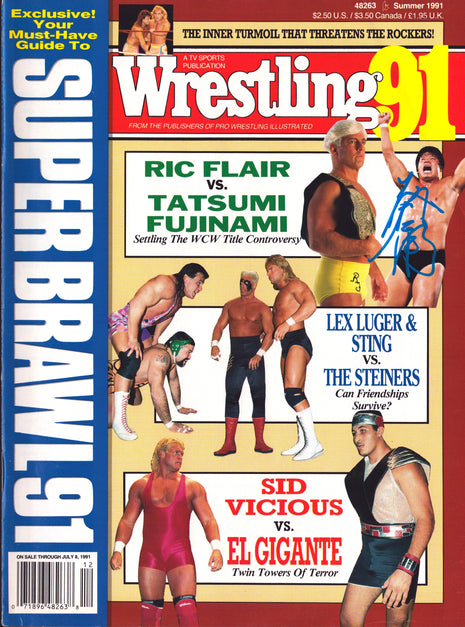 Tatsumi Fujinami signed Wrestling 91 Magazine Summer 1991