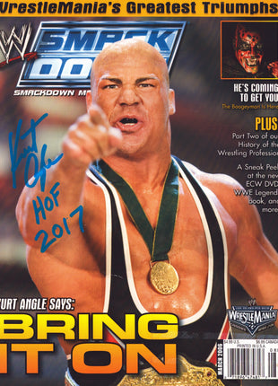 Kurt Angle signed WWE Smackdown Magazine March 2006