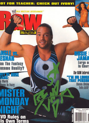 Rob Van Dam signed WWE Raw Magazine November 2002