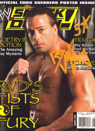 Rob Van Dam signed WWE Smackdown Magazine August 2004