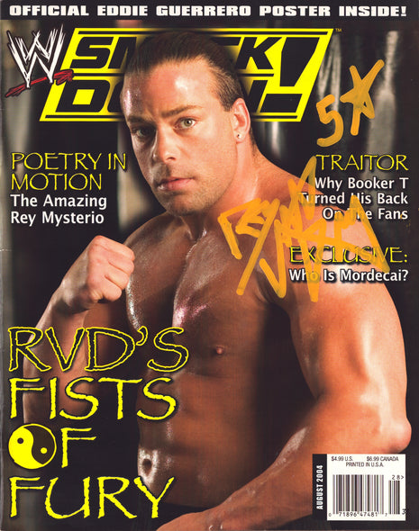 Rob Van Dam signed WWE Smackdown Magazine August 2004