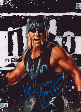 Hollywood Hogan signed Metallic 11x14 Photo (w/ Beckett & Beach Shop COA)