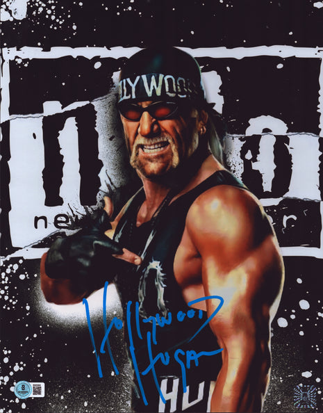 Hollywood Hogan signed Metallic 11x14 Photo (w/ Beckett & Beach Shop COA)