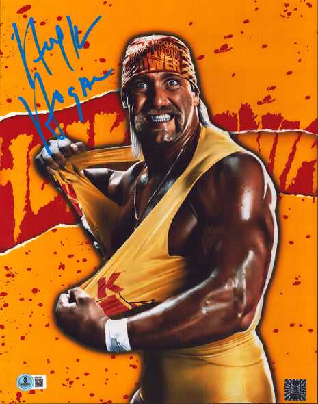 Hulk Hogan signed Metallic 11x14 Photo (w/ Beckett & Beach Shop COA)