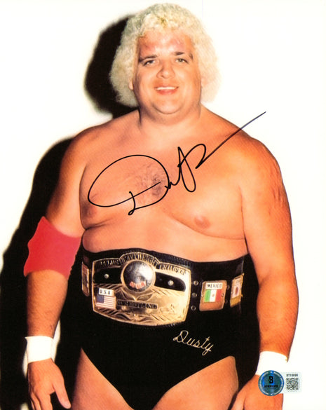 Dusty Rhodes signed 8x10 Photo (w/ Beckett)