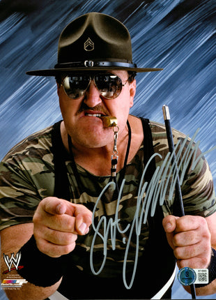 Sgt Slaughter signed 8x10 Photo (w/ Beckett)