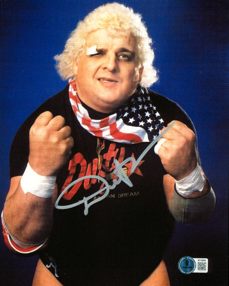 Dusty Rhodes signed 8x10 Photo (w/ Beckett)