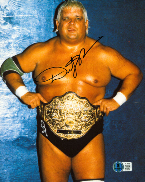 Dusty Rhodes signed 8x10 Photo (w/ Beckett)