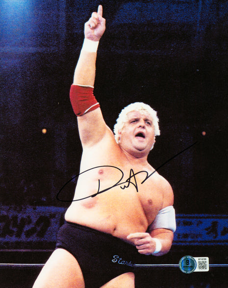 Dusty Rhodes signed 8x10 Photo (w/ Beckett)