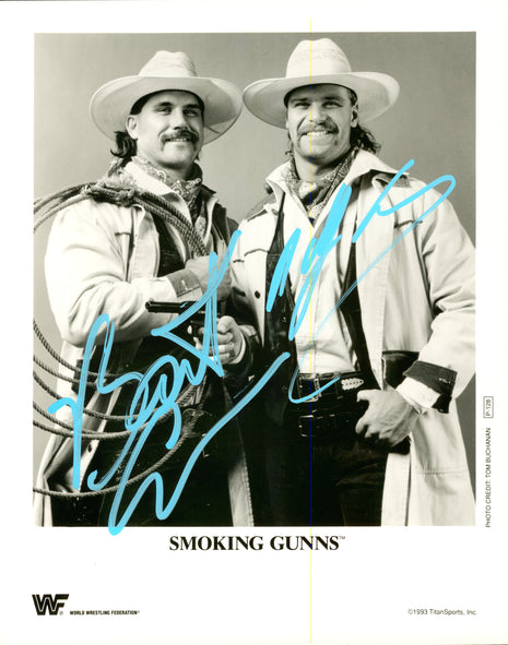 Billy Gunn et Bart Gunn, photo 8x10 signée en double