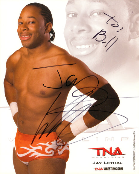 Jay Lethal signed 8x10 Photo