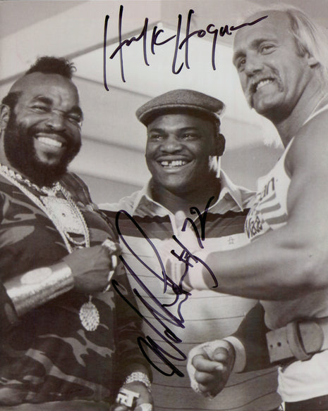 William Perry & Hulk Hogan dual signed 8x10 Photo