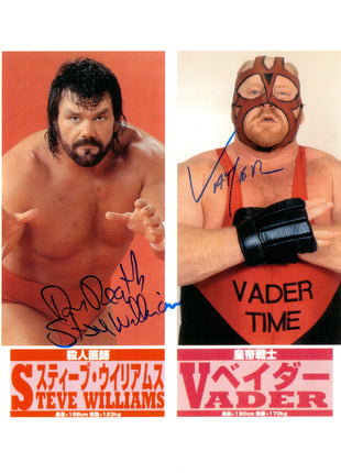 Steve Williams & Vader dual signed 8x10 Photo