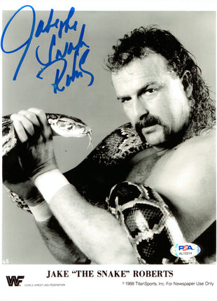 Jake Roberts signed 8x10 Photo (w/ PSA)