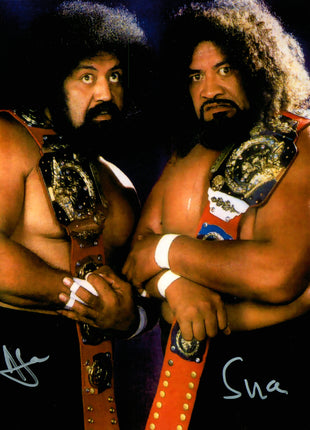 Afa & Sika dual signed 8x10 Photo