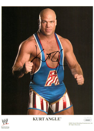 Kurt Angle signed 8x10 Photo (w/ JSA)