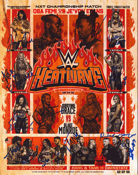 NXT Heatwave 2025 multi signed 11x14 Photo (LE #22/50)