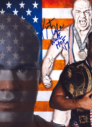 Kurt Angle signed Metallic 11x14 Photo