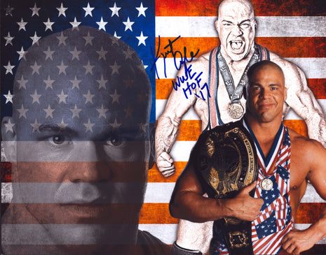 Kurt Angle signed Metallic 11x14 Photo