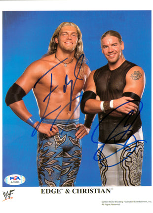 Edge & Christian dual signed 8x10 Photo (w/ PSA)