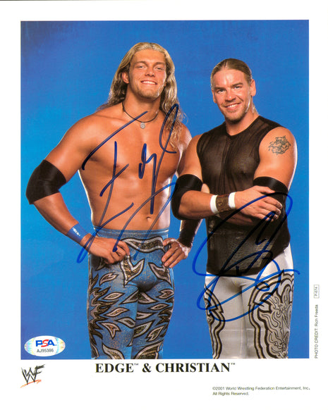 Edge & Christian dual signed 8x10 Photo (w/ PSA)