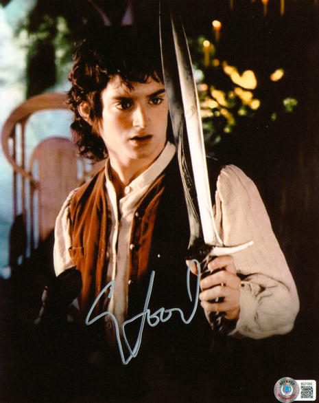 Elijah Wood (El Señor de los Anillos) foto firmada 8x10 con Beckett