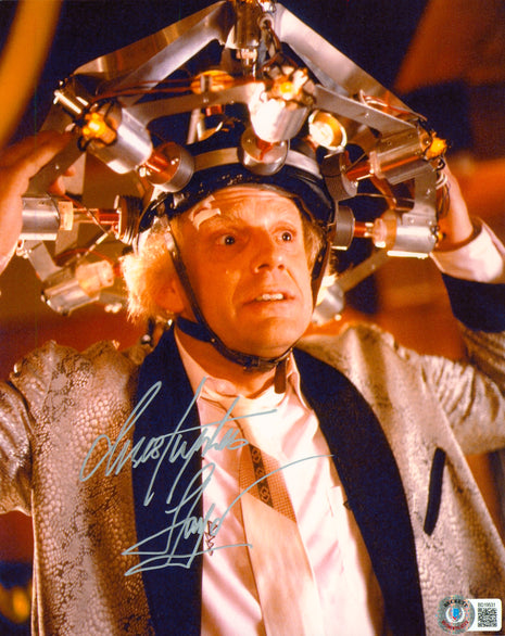 Christopher Lloyd (Regreso al futuro) firmó una foto de 8x10 con Beckett