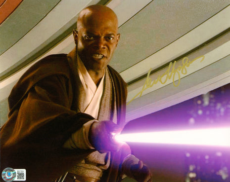 Samuel L Jackson (Star Wars) signed 8x10 Photo (w/ Beckett)