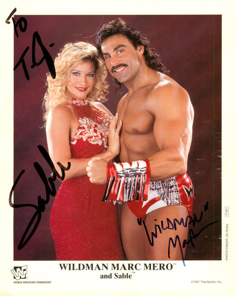 Marc Mero & Sable dual signed 8x10 Photo